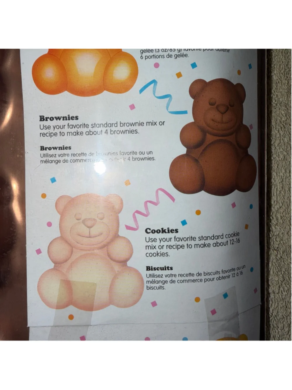 Vintage NIP 2004 Wilton Industries Teddy Bears Mini Treat Metal Baking Mold Pan